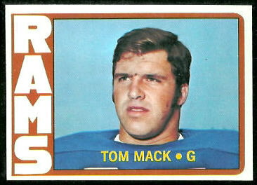 Tom Mack 1972 Topps football card