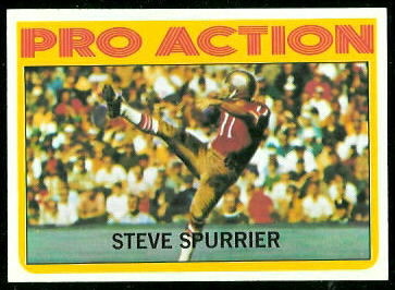 Steve Spurrier In Action 1972 Topps football card Steve Spurrier In Action 1972 Topps football card