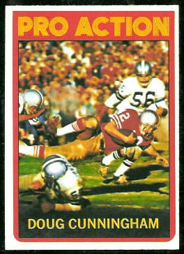 Doug Cunningham In Action 1972 Topps football card