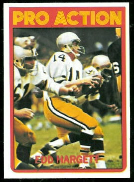 Edd Hargett In Action 1972 Topps football card