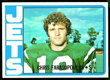 Chris Farasopoulos 1972 Topps football card