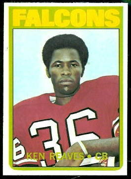 Ken Reaves 1972 Topps football card