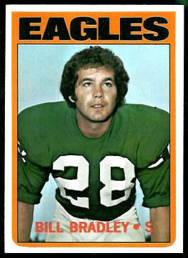 Bill Bradley 1972 Topps football card