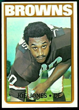 Joe Jones 1972 Topps football card