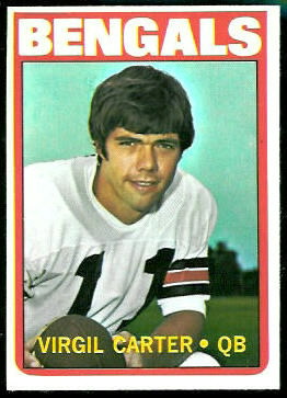 Virgil Carter 1972 Topps football card