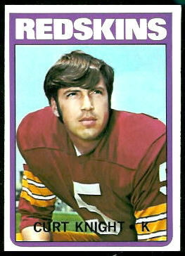 Curt Knight 1972 Topps football card