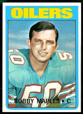 Bobby Maples 1972 Topps football card