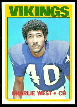 Charlie West 1972 Topps football card