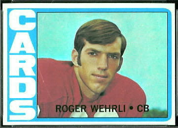 Roger Wehrli 1972 Topps football card