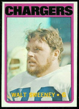 Walt Sweeney 1972 Topps football card