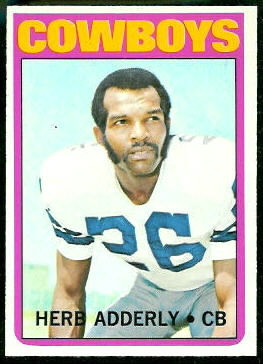 Herb Adderley 1972 Topps football card