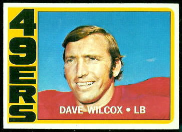 Dave Wilcox 1972 Topps football card