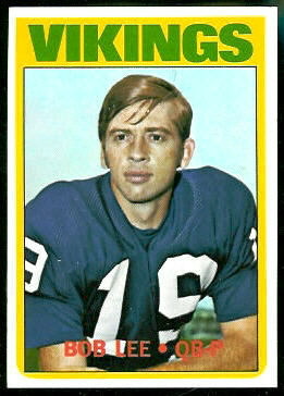 Bob Lee 1972 Topps football card