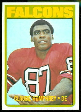 Claude Humphrey 1972 Topps football card