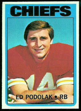 Ed Podolak 1972 Topps football card