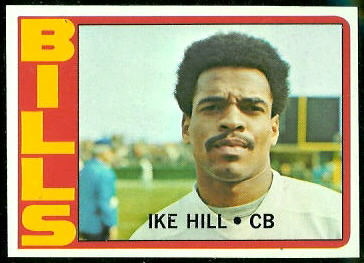 Ike Hill 1972 Topps football card