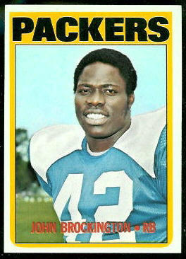 John Brockington 1972 Topps football card