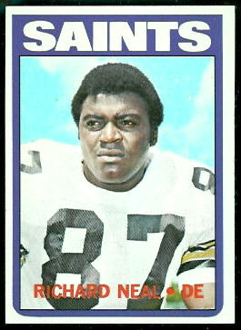 Richard Neal 1972 Topps football card