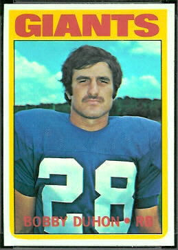 Bobby Duhon 1972 Topps football card