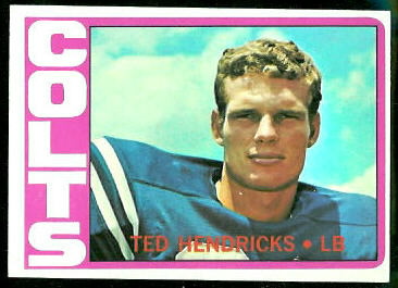 Ted Hendricks 1972 Topps football card