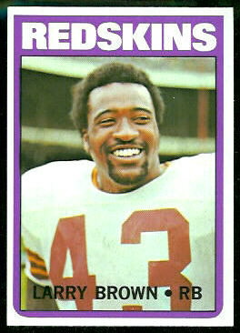 Larry Brown 1972 Topps football card