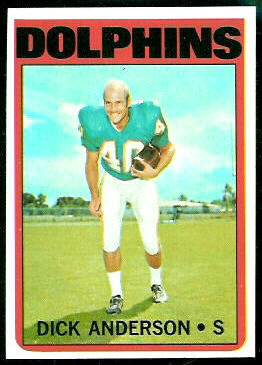 Dick Anderson 1972 Topps football card