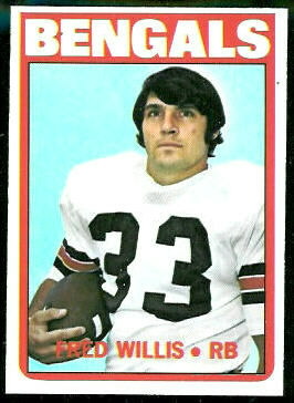 Fred Willis 1972 Topps football card Fred Willis 1972 Topps football card