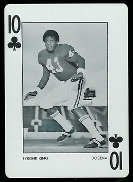 Tyrone King 1973 Alabama Playing Cards football card