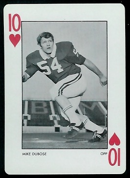 Mike DuBose 1973 Alabama Playing Cards football card