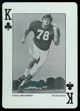 Steve Sprayberry 1973 Alabama Playing Cards football card