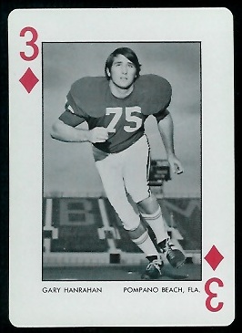 Gary Hanrahan 1973 Alabama Playing Cards football card