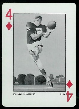 Johnny Sharpless 1973 Alabama Playing Cards football card Johnny Sharpless 1973 Alabama Playing Cards football card