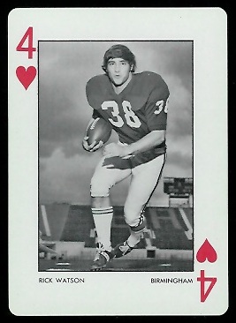 Rick Watson 1973 Alabama Playing Cards football card