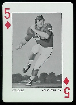 Jeff Rouzie 1973 Alabama Playing Cards football card