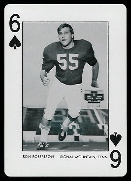 Ron Robertson 1973 Alabama Playing Cards football card