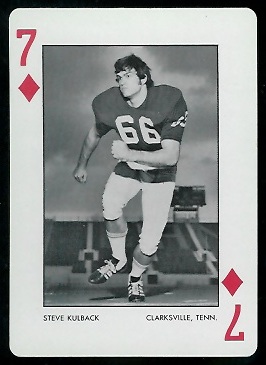 Steve Kulback 1973 Alabama Playing Cards football card