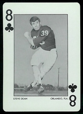 Steve Dean 1973 Alabama Playing Cards football card
