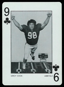 Leroy Cook 1973 Alabama Playing Cards football card