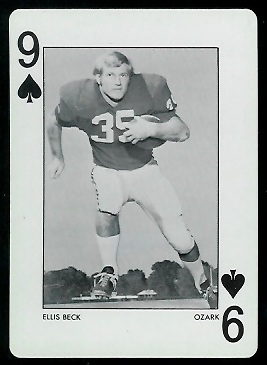Ellis Beck 1973 Alabama Playing Cards football card