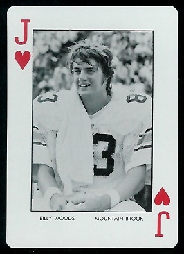 Billy Woods 1973 Auburn Playing Cards football card