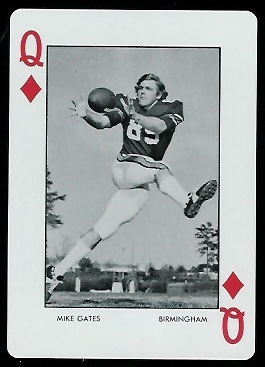 Mike Gates 1973 Auburn Playing Cards football card