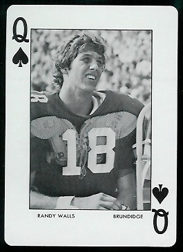 Randy Walls 1973 Auburn Playing Cards football card