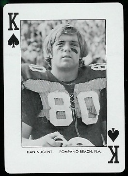 Dan Nugent 1973 Auburn Playing Cards football card