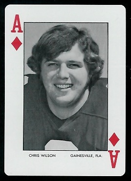 Chris Wilson 1973 Auburn Playing Cards football card