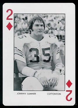 Johnny Sumner 1973 Auburn Playing Cards football card