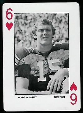 Wade Whatley 1973 Auburn Playing Cards football card
