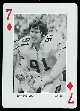 Rick Telhiard 1973 Auburn Playing Cards football card