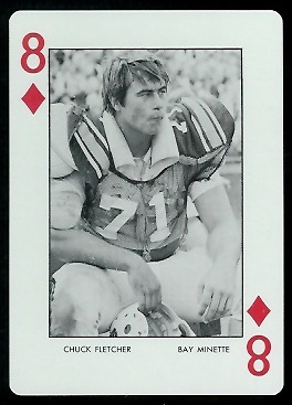 Chuck Fletcher 1973 Auburn Playing Cards football card Chuck Fletcher 1973 Auburn Playing Cards football card