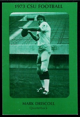 Mark Driscoll 1973 Colorado State football card