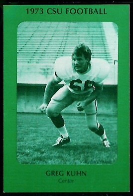 Greg Kuhn 1973 Colorado State football card